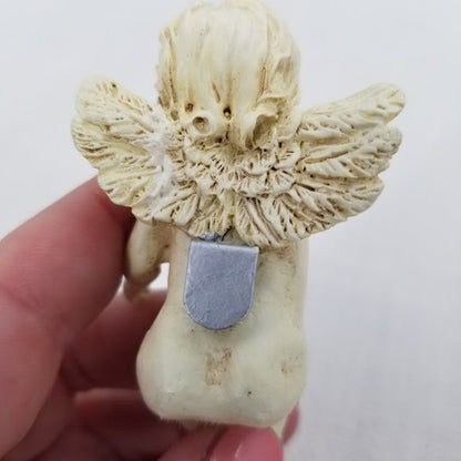 LOT OF 3 Angel Lampshade Hangers Christian Home Decor White Resin Clips