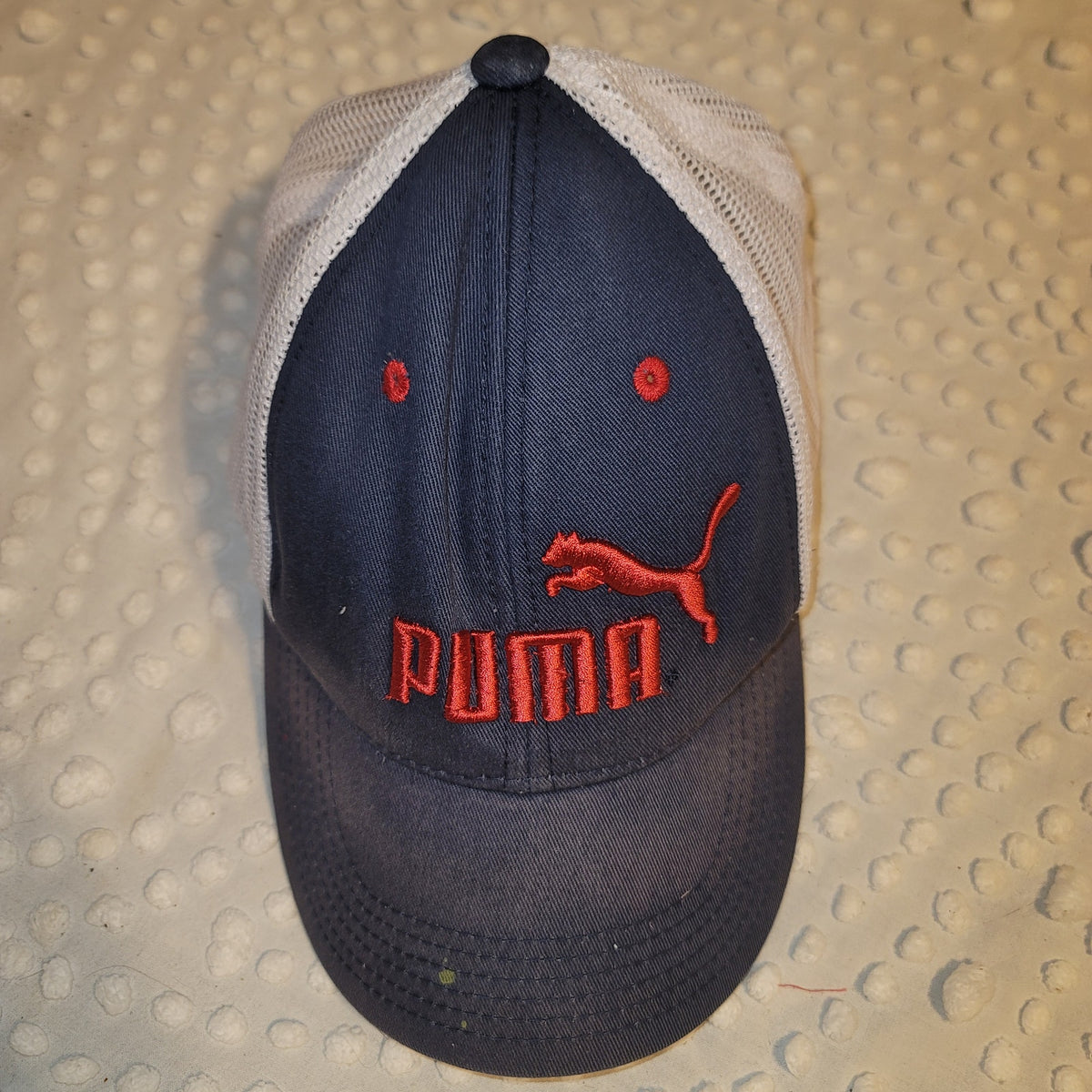 Puma hat ballcapn Trucker snap back ventilated mesh one size red white blue