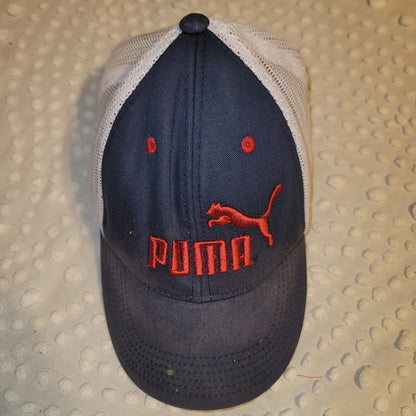 Puma hat ballcapn Trucker snap back ventilated mesh one size red white blue