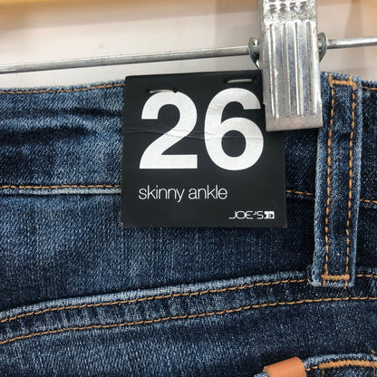 Joe's Women's Distressed TRSAVN5968 Denim Skinny Ankle Jeans Aveline Blue SZ 26