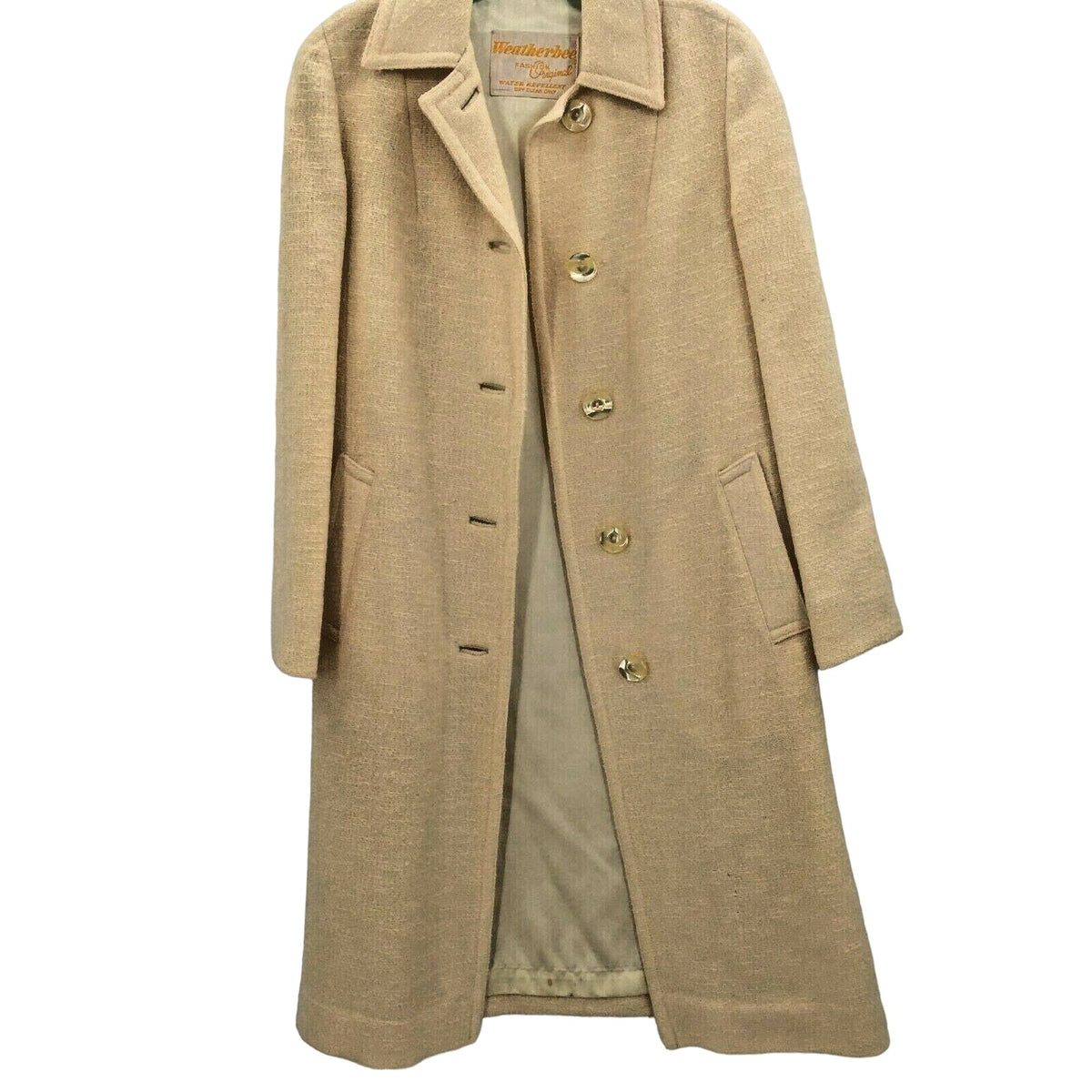Weatherbee Long Sleeve VINTAGE Ms. Maisel Long Jacket Wool Pockets Swing Coat