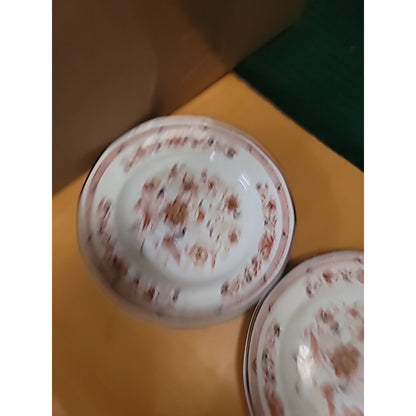 LOT OF3 Wedgwood Kashmar Bread and Butter Plate Red Brown Floral