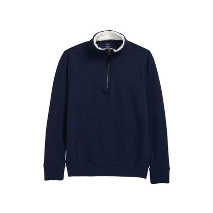 1901 Kids Pop Collar Quarter-Zip Pullover Sweatshirt Long Sleeve Navy X-Large