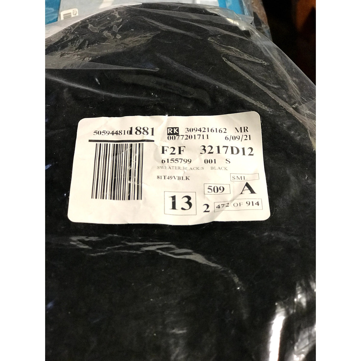 Topman NWT Black Boucle Crewneck Sweater Size Small