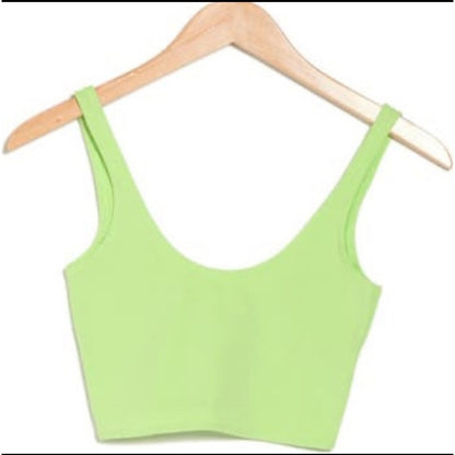 Topshop Zig Zag GREEN Cami Crop top Lycra Undergarment Top SIZE 4