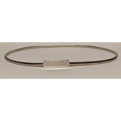 Vintage Stretchy Silver Tone Metal Belt 34" Max Stretch Women's Accessory Sm/Med