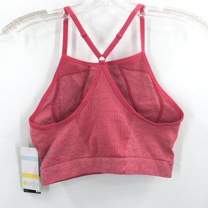 Zella Body Seamless Sports Bra Racerback Adjustable Straps Pink Size X-Large NWT