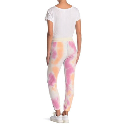 Melloday NWT Brushed Waffle Tie Dye Print Joggers Mauve Combo Size Large