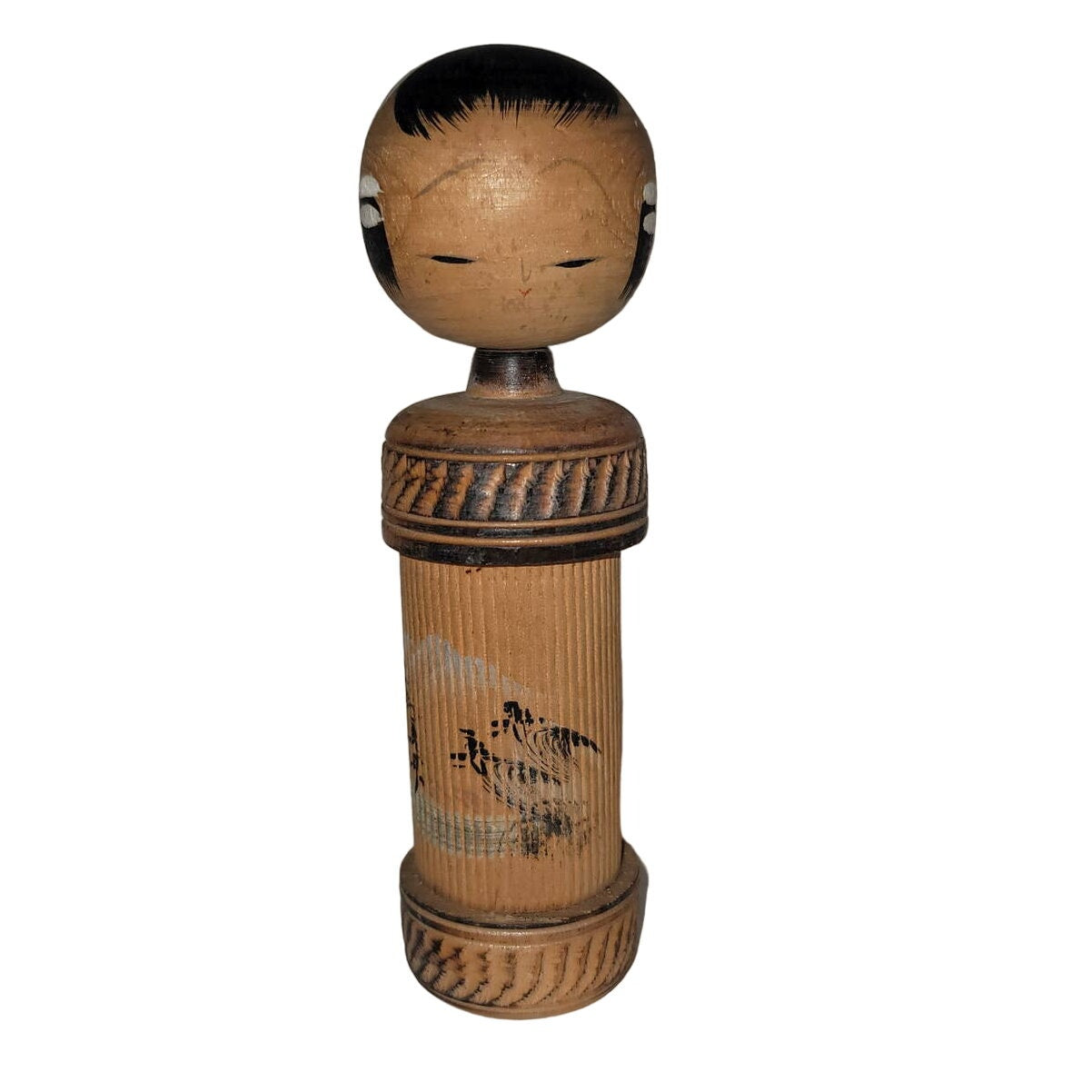 Vintage Kokeshi Doll wood bobble head toy 1960 Japan