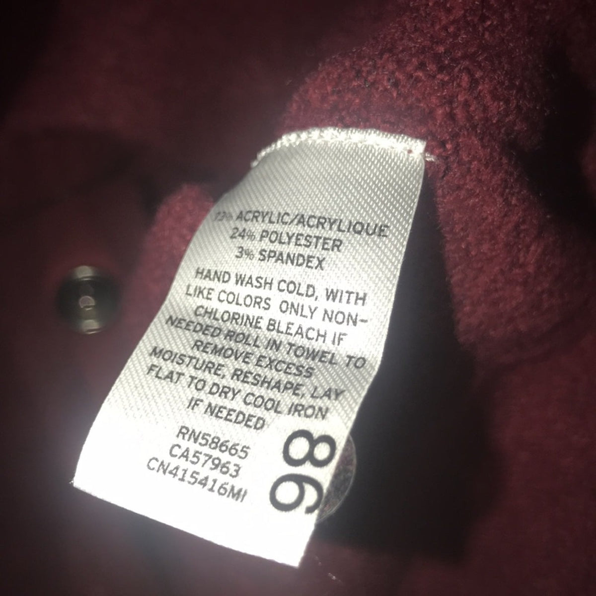 Caslon Red Cordovan Side Snap Tunic Sweater Size Small