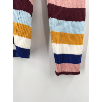 Halogen Striped Pullover Sweater Crew Neck Ribbed Long Sleeve Multicolor XL NEW