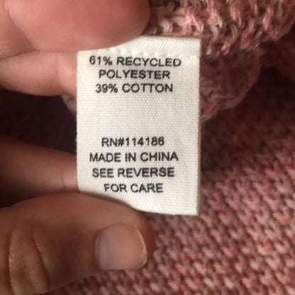 Ady P Marled Dolman Sleeve Rose Pink Sweater Size M