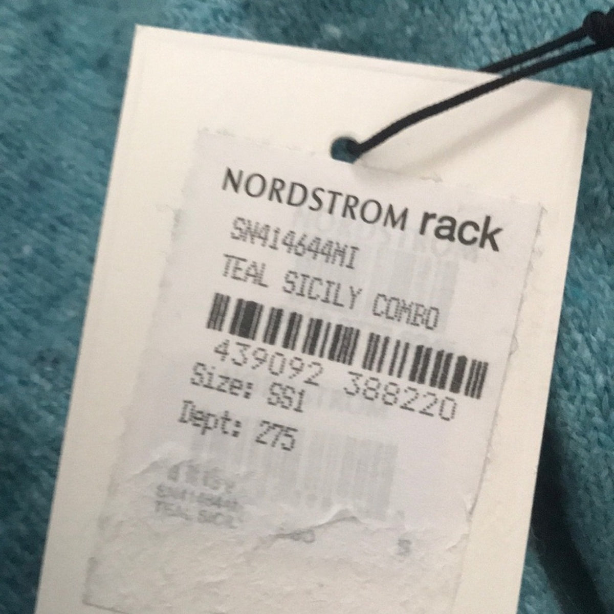 SOMETHING NAVY V-neck Cardigan Teal Sicily Combo Size Small