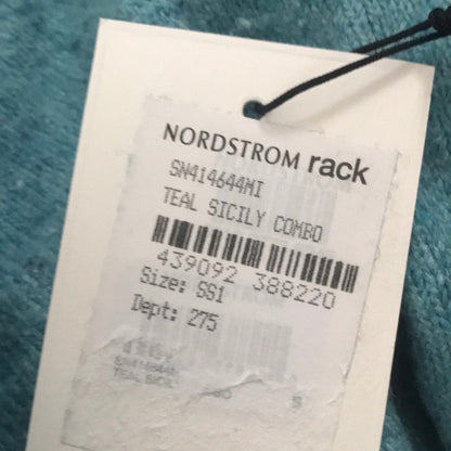 SOMETHING NAVY V-neck Cardigan Teal Sicily Combo Size Small