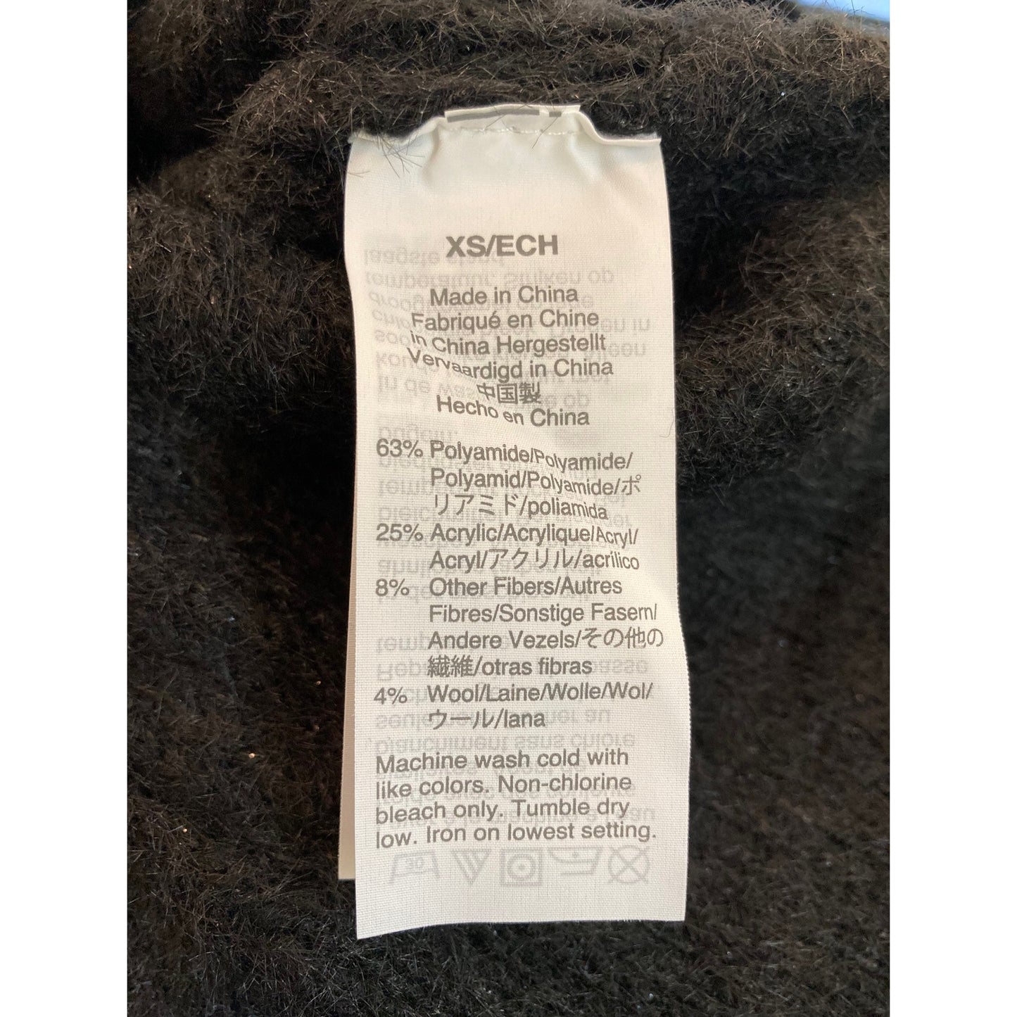 Madewell Eaton Pullover Crew Puff Sleeve Sweater Sz XS/Extra Small in Black NWT