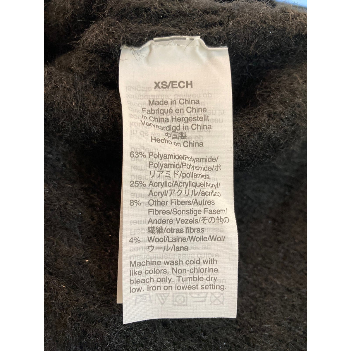 Madewell Eaton Pullover Crew Puff Sleeve Sweater Sz XS/Extra Small in Black NWT