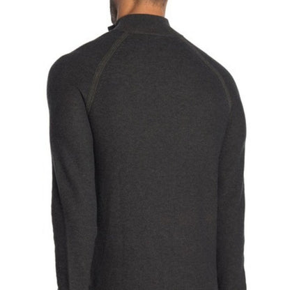 Tailor Vintage Mens Reversible Long Sleeve 1/4 Zip Knit Pullover Mock Neck Shirt