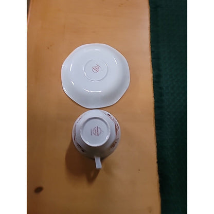 Wedgwood Kashmar Ironstone England Tea Coffee Cup and Saucer Set DISHES blue Red