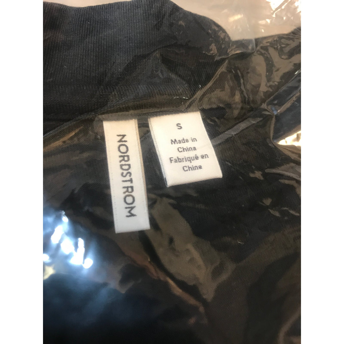 NORDSTROM LINGERIE Moonlight Nightshirt Pajamas PJs Black white piping Small NEW