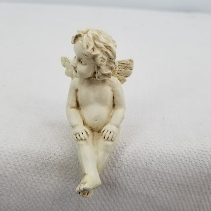 LOT OF 3 Angel Lampshade Hangers Christian Home Decor White Resin Clips