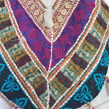 Reclaimed Fabric Indian shoulder purse Gypsy Boho Hippy Bucket Bag 17" X 28" NEW