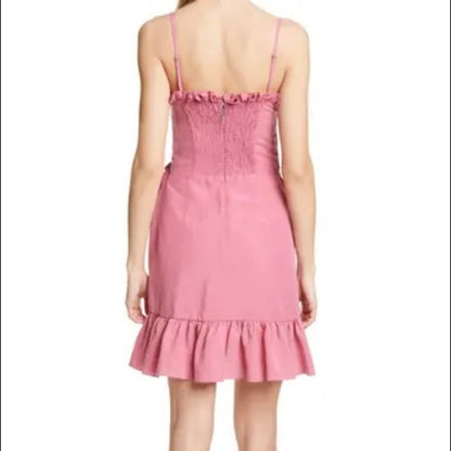 Rebecca Taylor Ruffle Detail Cotton & Linen Dress Size 8