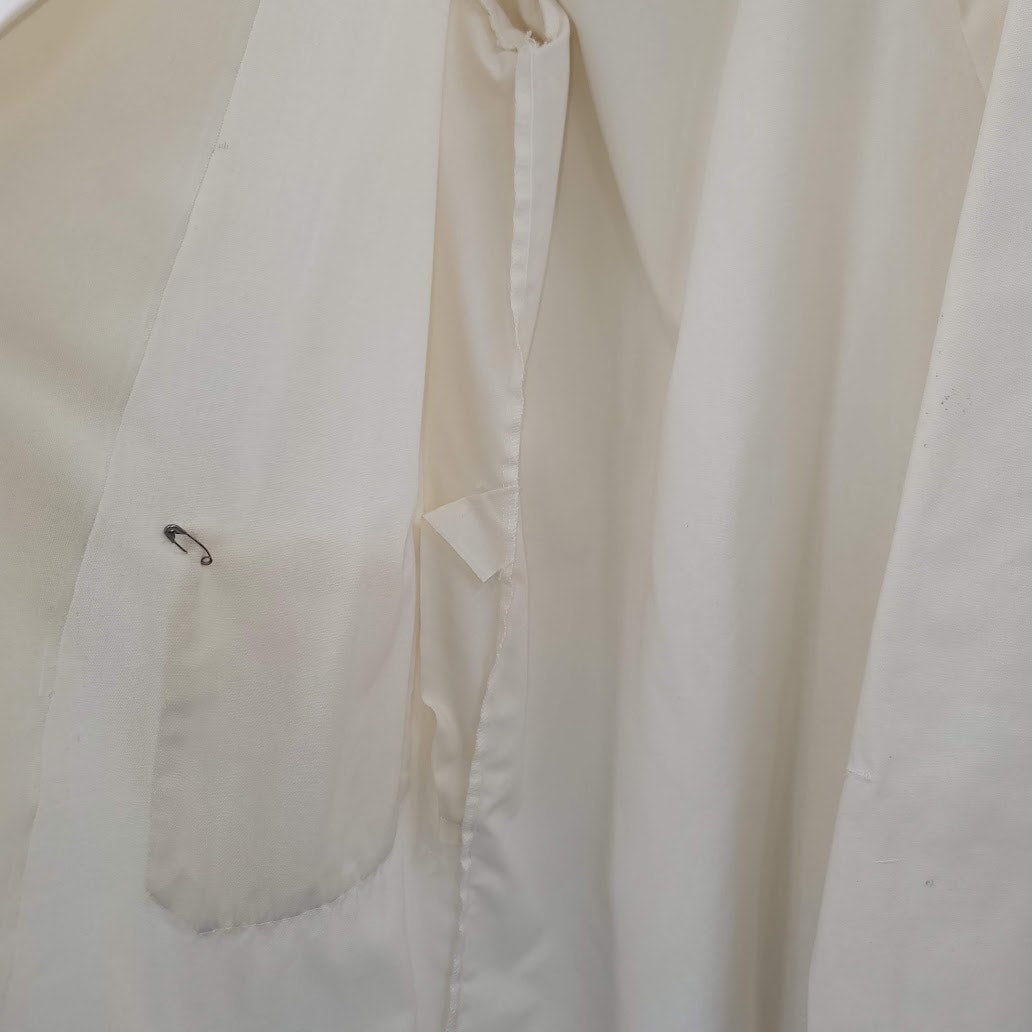 Empire Vintage White-ish Lab Doctor Police Coat Uniform Large single Pocket