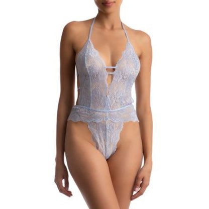 In Bloom By Jonquil NWT Floral Lace Teddy Starfall Blue Size Large