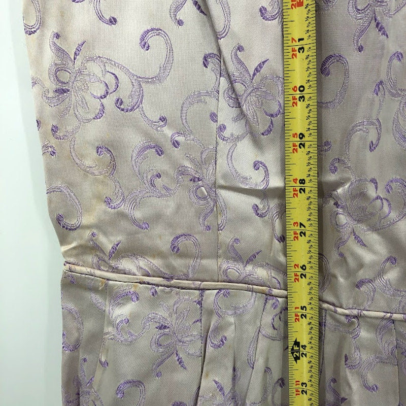 Vintage Purple dress Fit Flare Sateen Cold Shoulder Detail Sleeveless Line Small
