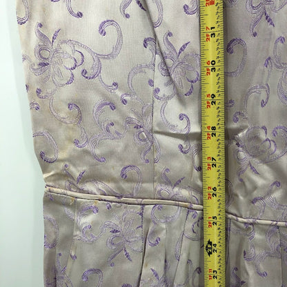 Vintage Purple dress Fit Flare Sateen Cold Shoulder Detail Sleeveless Line Small