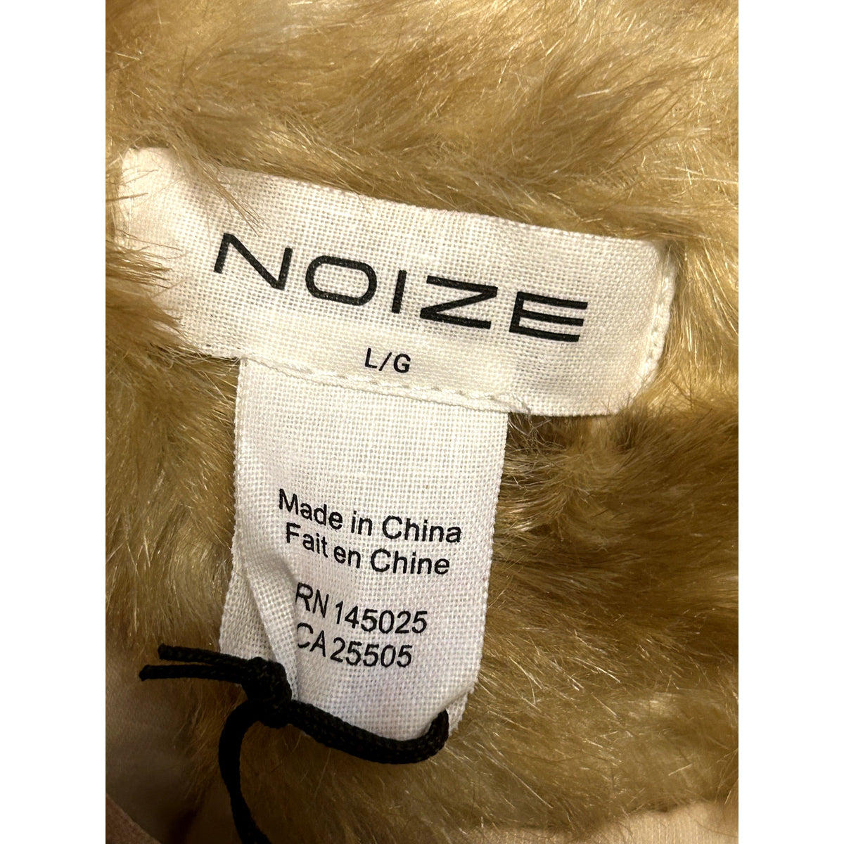 Noize NWT Light Brown Faux Fur Fully Lined Jacket Size Large