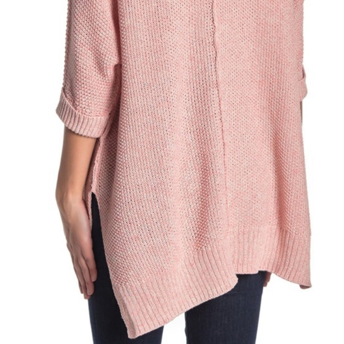 Ady P Marled Dolman Sleeve Rose Pink Sweater Size M