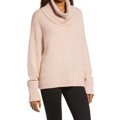 Chelsea 28 Soft Cowl Neck Cuff Sleeve Sweater XS/Extra Small in Pink Adobe NWT