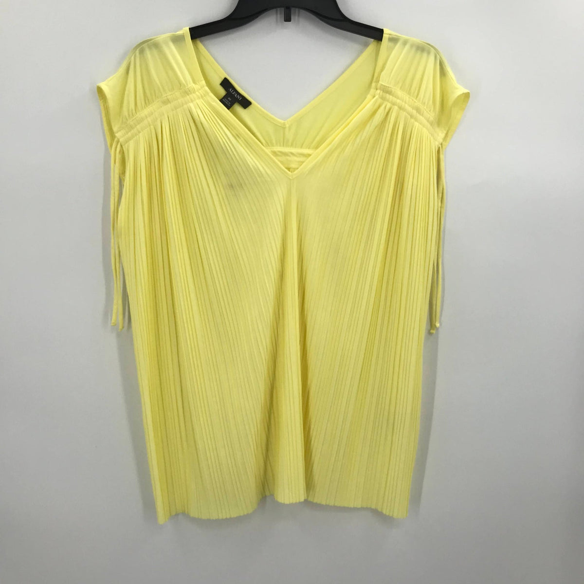 Alfani Plus Size Pleated Sleeveless Blouse Top Adjustable Ruching Shoulders OX