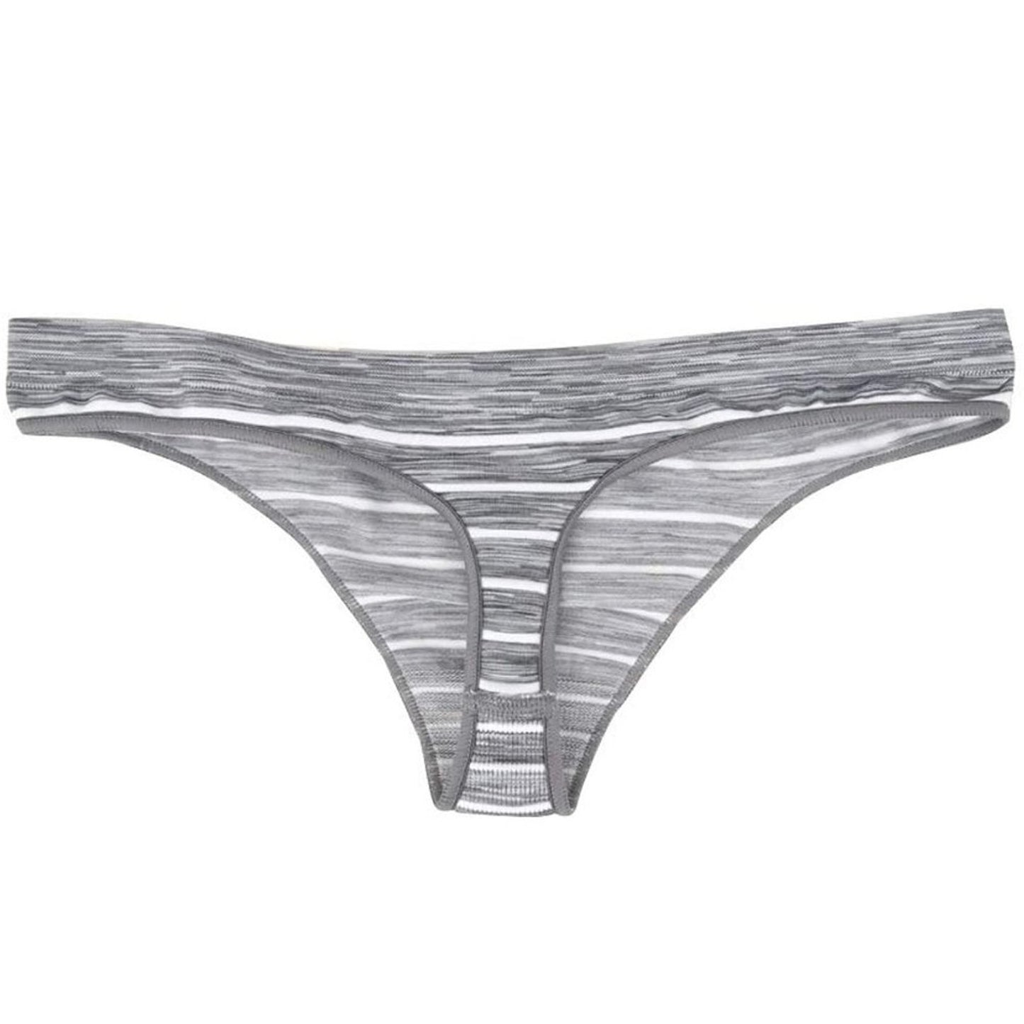 Jenni by Jennifer Moore Seamless Sissy Thong Grey Stripe Size Medium
