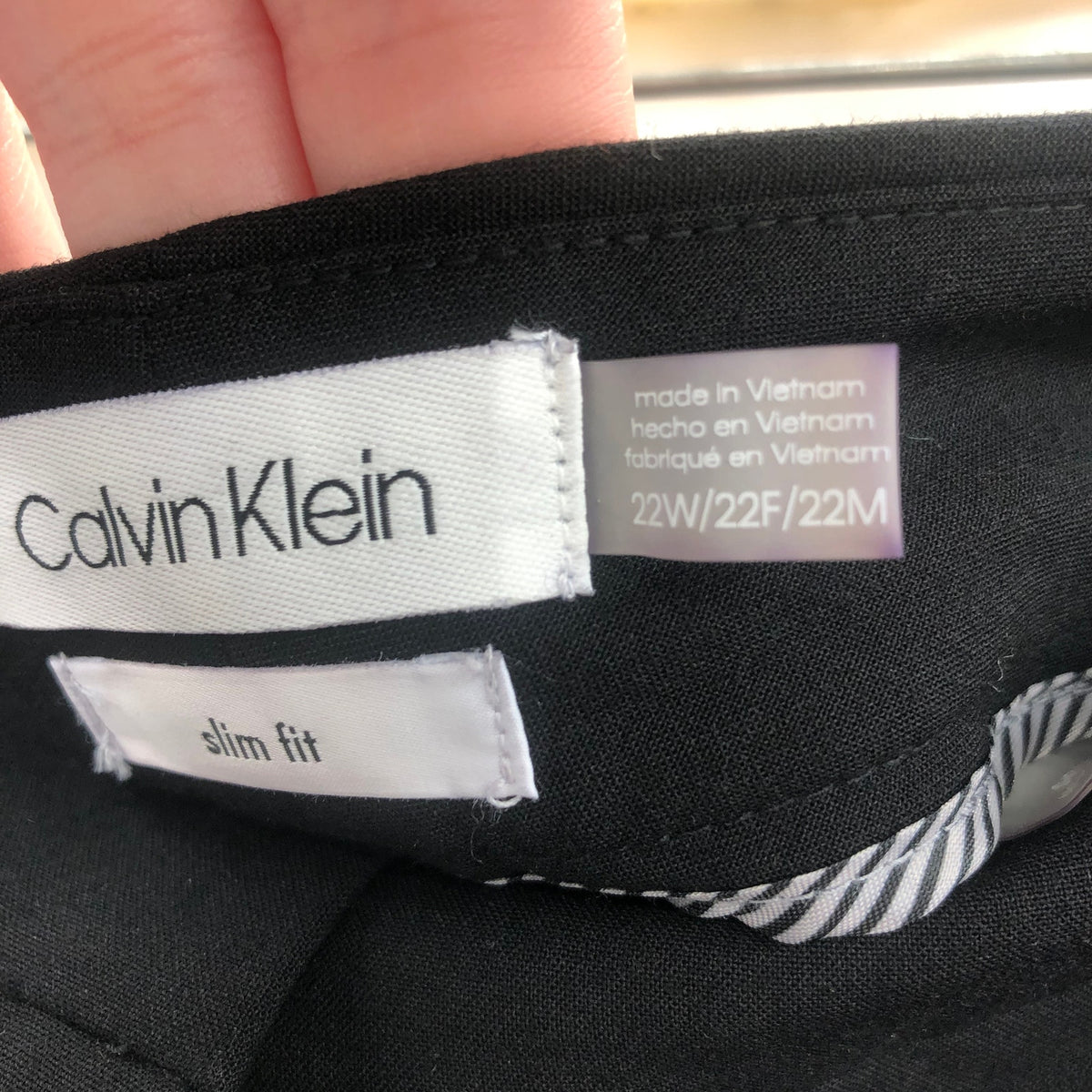 Calvin Klein Women's Slim Fit Cropped Dress Pants High Rise Black Size 22W NEW