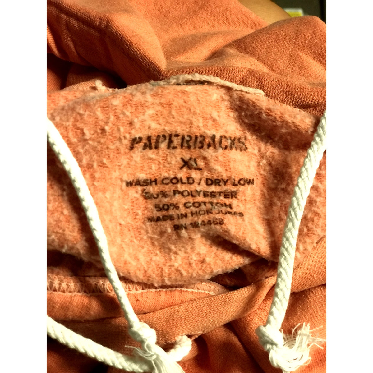 Original Paperbacks NWT Coral Sweatshirt Drawstring Hoodie Size XL Extra-Large
