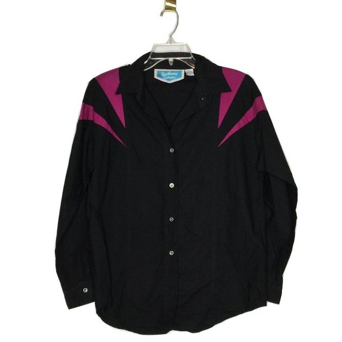 Southwest Canyon Cowboy Rodeo Button Down Dress Shirt Long Sleeve LARGE