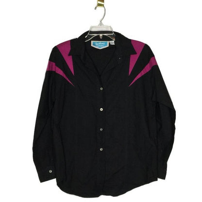 Southwest Canyon Cowboy Rodeo Button Down Dress Shirt Long Sleeve LARGE