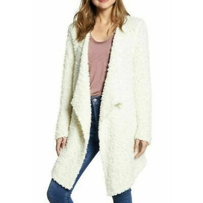 1. State Oversized Open Cardigan Sweater Long Sleeves Antique White Small NEW
