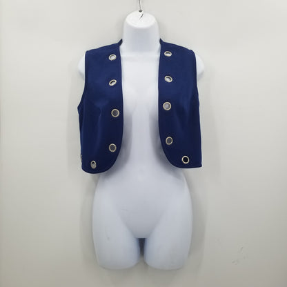 Murray's Originals Hallandale Fla 2 Pc Vintage Skirt Vest Set Blue SMALL Cowgirl