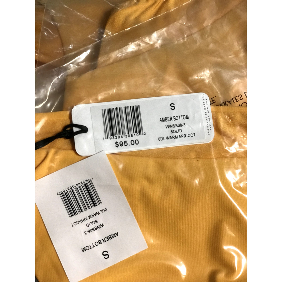 WeWoreWhat NWT Cheeky Amber Bikini Bottoms in Warm Apricot Small