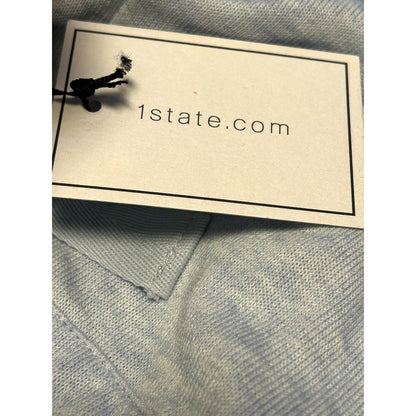 1.STATE NWT Pale Blue Heather Cozy Knit Joggers Drawstring Pants Size Large