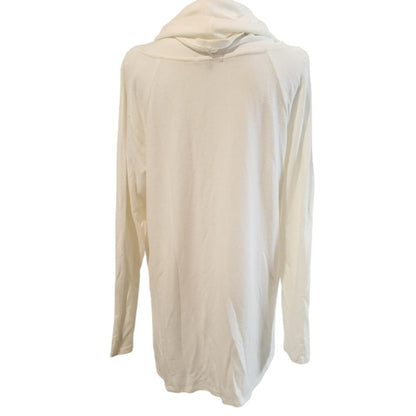 Gibson Look Womens Off Shoulder Cowl Pullover Tunic Top Large Ivory NWT High Low