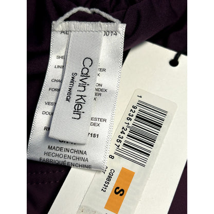 Calvin Klein NWT Purple Port Liquid Convertible Swim Bottoms Size Small