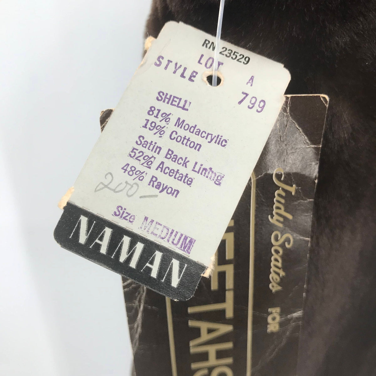NAMAN  vintage Cheetahsport  Brown Faux Fur Vest Sleeveless Medium NWT