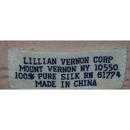 Lillian Vernon Size Medium Pink Long 100% Silk Vintage Robe Hollywood Glam Diva