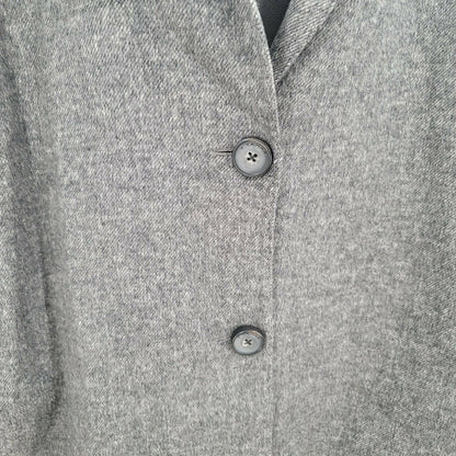 T Tahari Long Sleeve Front 2 Button Trench Coat Lapel Collar Gray 3X