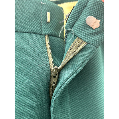 Vintage Polyester Slacks Trousers Forrest Green Dress Pant Straight Leg W33"