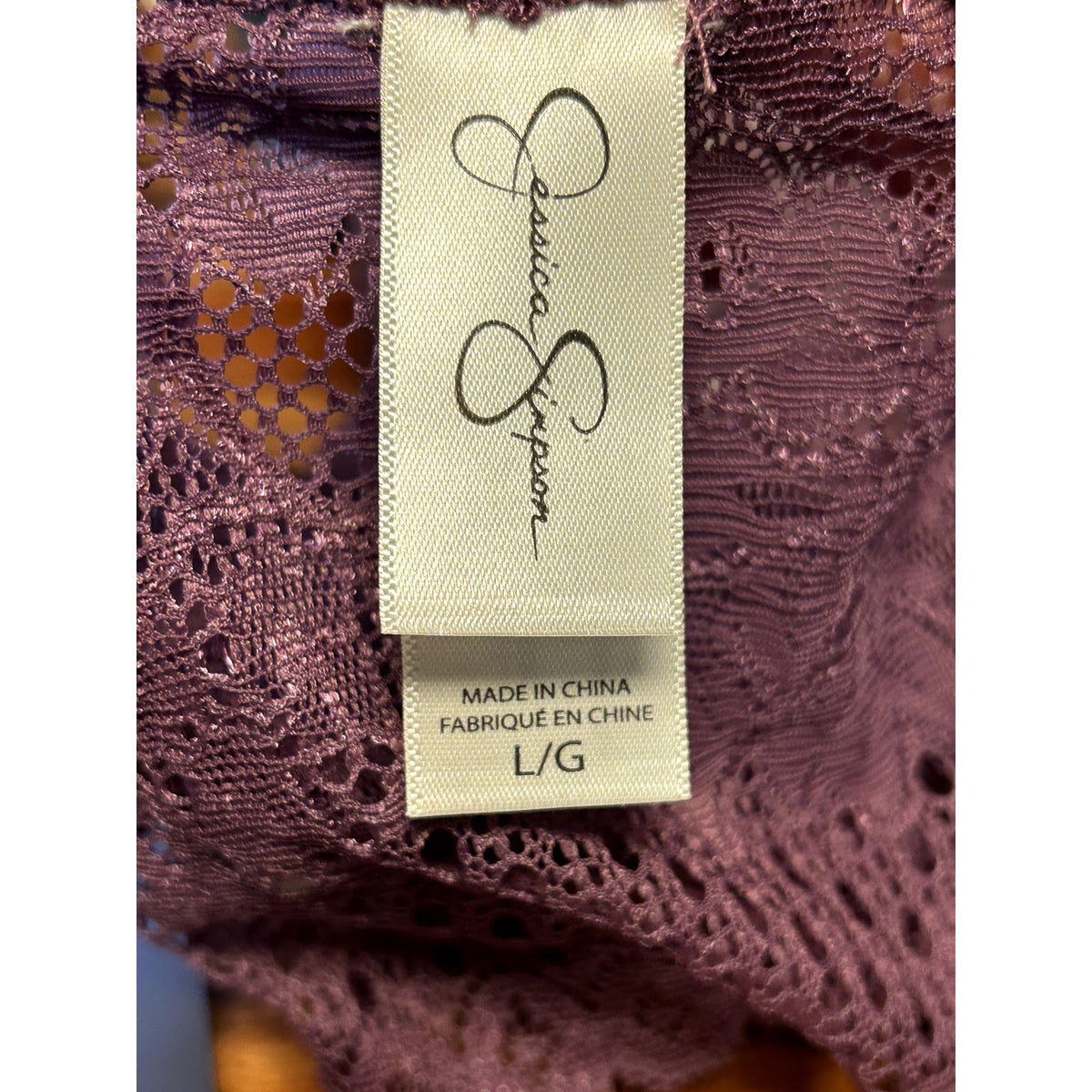 Jessica Simpson NWT Plum Lace Bralette Plum Purple Size Large
